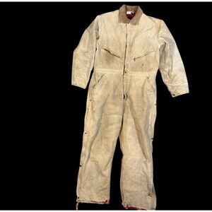 Carhartt Distressed Duck Coveralls L? Thrashed Grunge Americana Corduroy Collar